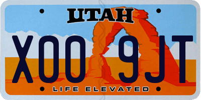 UT license plate X009JT