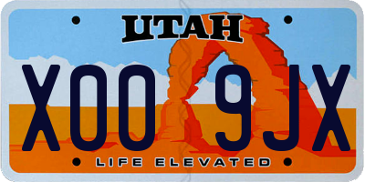 UT license plate X009JX