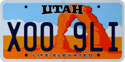 UT license plate X009LI