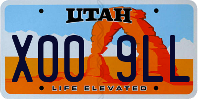 UT license plate X009LL