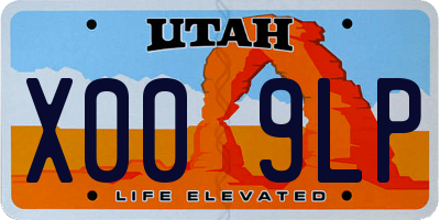 UT license plate X009LP