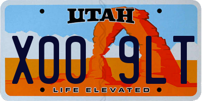 UT license plate X009LT