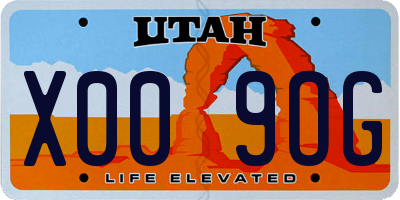 UT license plate X009OG