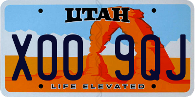 UT license plate X009QJ