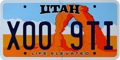 UT license plate X009TI