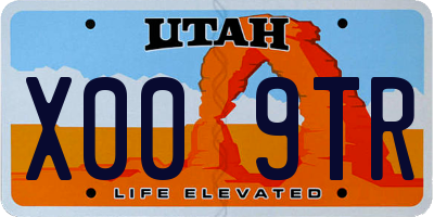 UT license plate X009TR