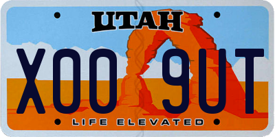 UT license plate X009UT