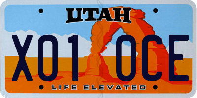 UT license plate X010CE