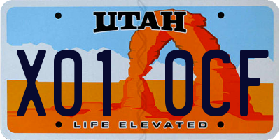 UT license plate X010CF