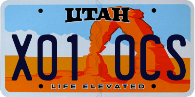 UT license plate X010CS