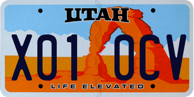 UT license plate X010CV