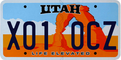UT license plate X010CZ