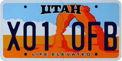 UT license plate X010FB