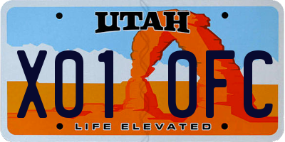 UT license plate X010FC