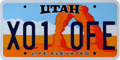 UT license plate X010FE