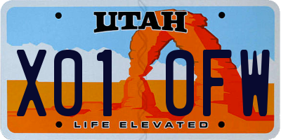 UT license plate X010FW