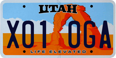 UT license plate X010GA