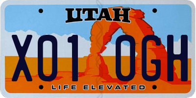 UT license plate X010GH