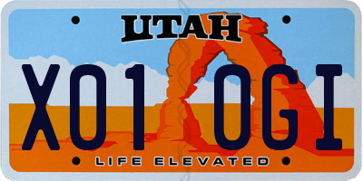 UT license plate X010GI