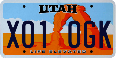 UT license plate X010GK