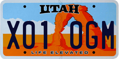 UT license plate X010GM