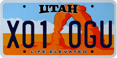 UT license plate X010GU