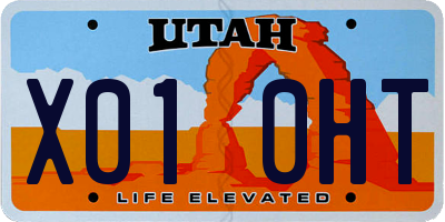 UT license plate X010HT
