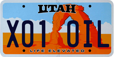 UT license plate X010IL