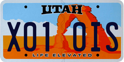 UT license plate X010IS