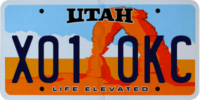 UT license plate X010KC