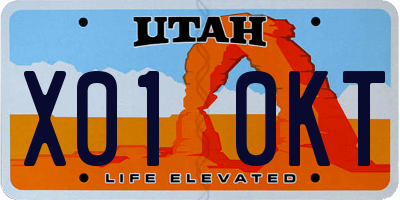 UT license plate X010KT