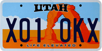 UT license plate X010KX