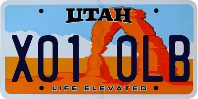UT license plate X010LB