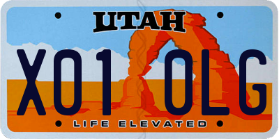 UT license plate X010LG