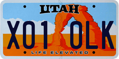 UT license plate X010LK