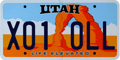 UT license plate X010LL