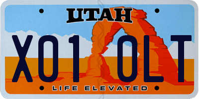UT license plate X010LT