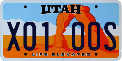 UT license plate X010OS