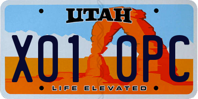 UT license plate X010PC