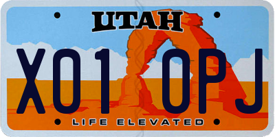 UT license plate X010PJ