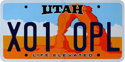 UT license plate X010PL