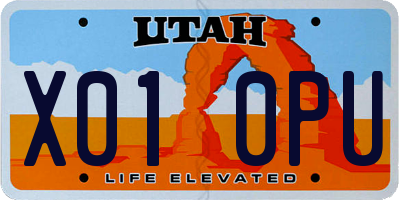 UT license plate X010PU