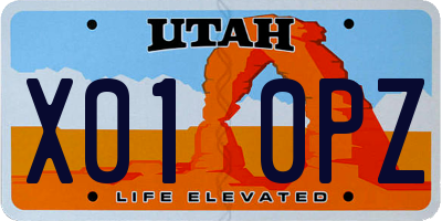 UT license plate X010PZ