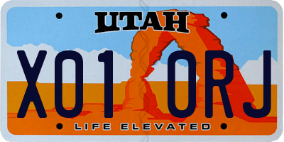 UT license plate X010RJ