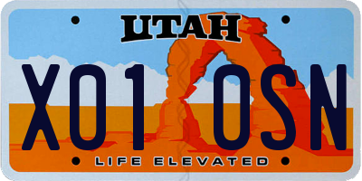 UT license plate X010SN
