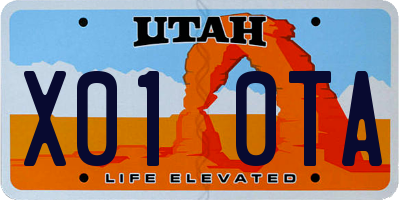 UT license plate X010TA