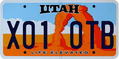 UT license plate X010TB