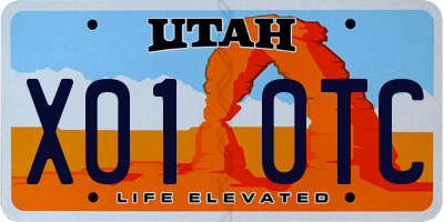 UT license plate X010TC