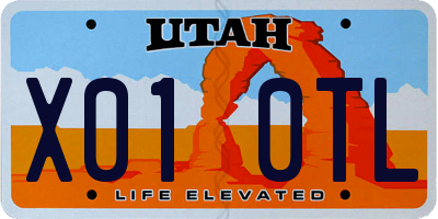 UT license plate X010TL