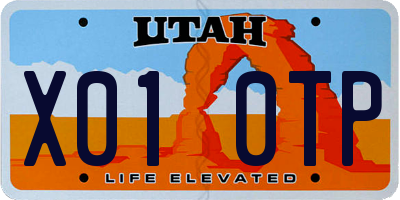 UT license plate X010TP